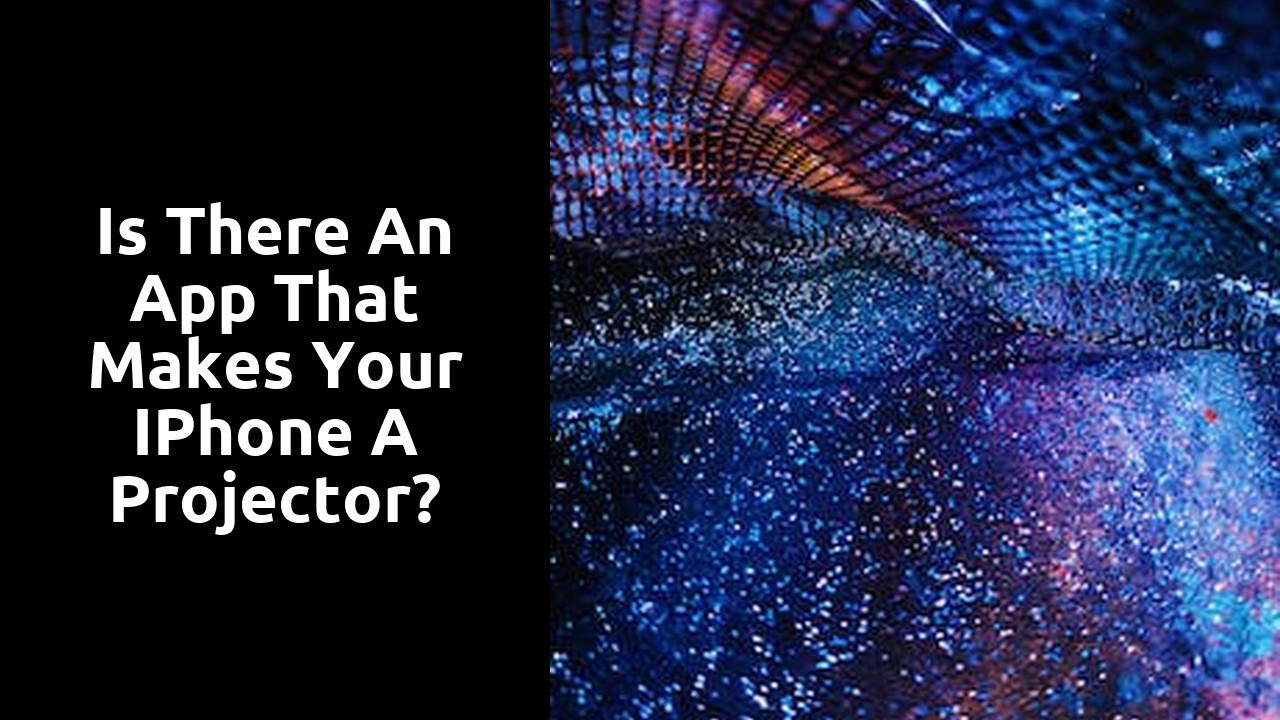 Is there an app that makes your iPhone a projector?