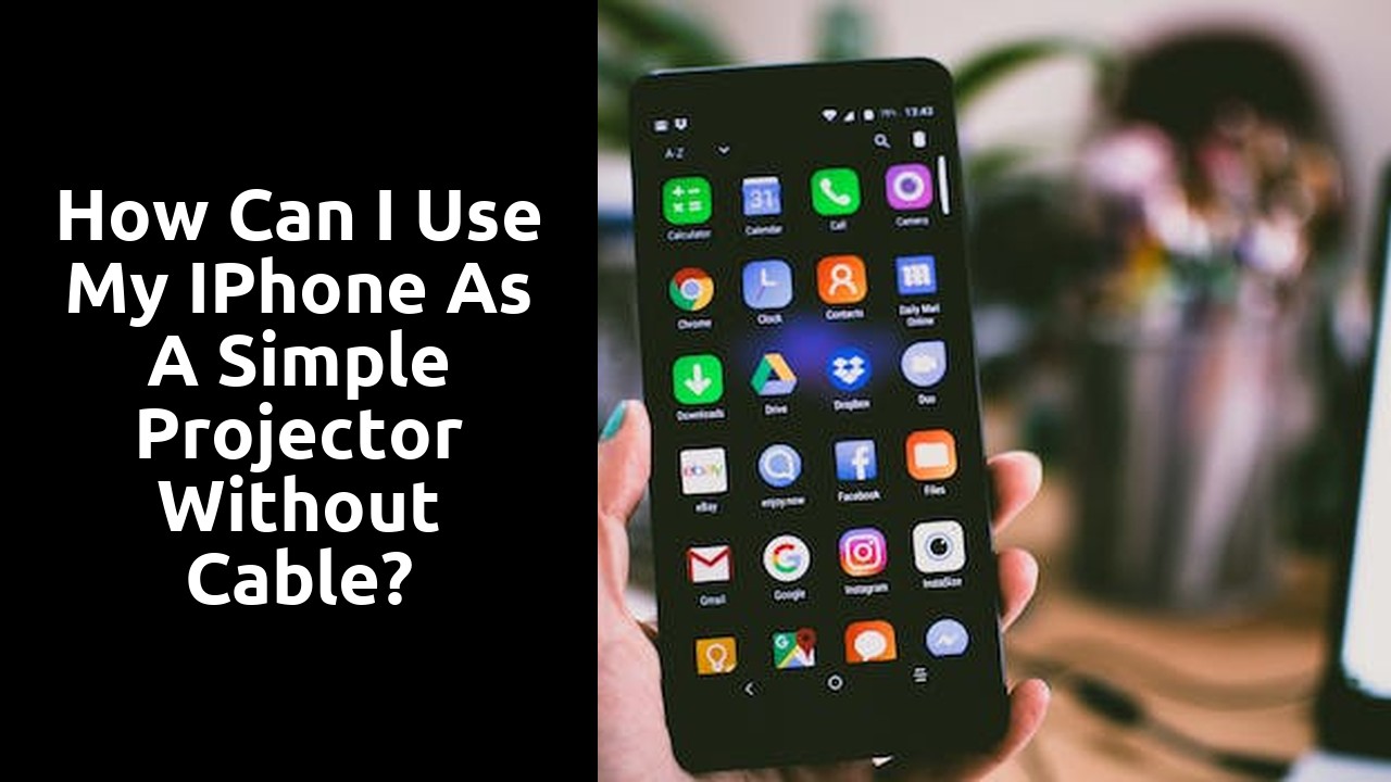 How can I use my iPhone as a simple projector without cable?