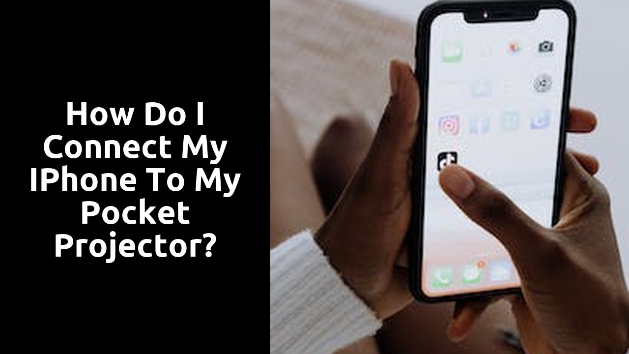 How do I connect my iPhone to my pocket projector?
